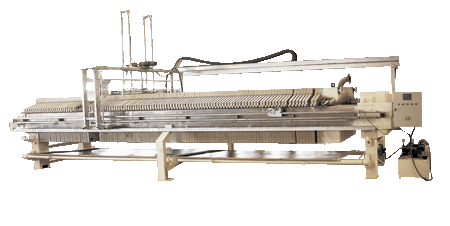 程控侧梁式水洗翻板高压聚丙烯隔膜压滤机的图片