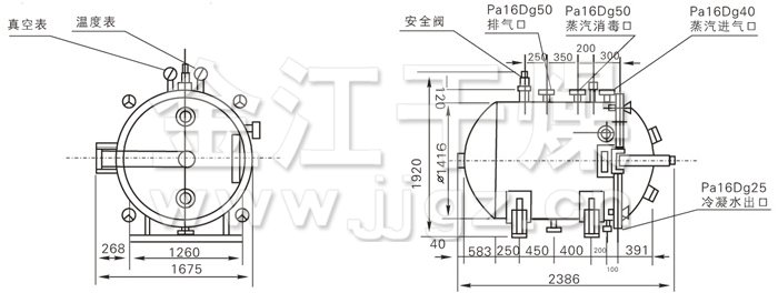 圆形静态真空干燥机结构示意图