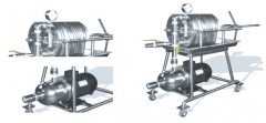 不锈钢板框式手动螺旋压滤机的图片