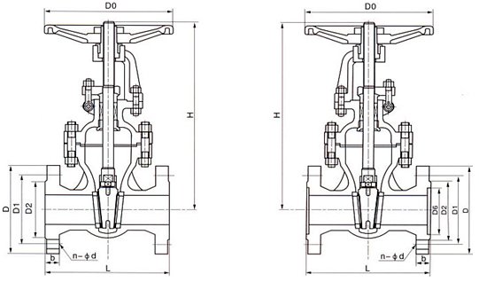 不锈钢闸阀结构图