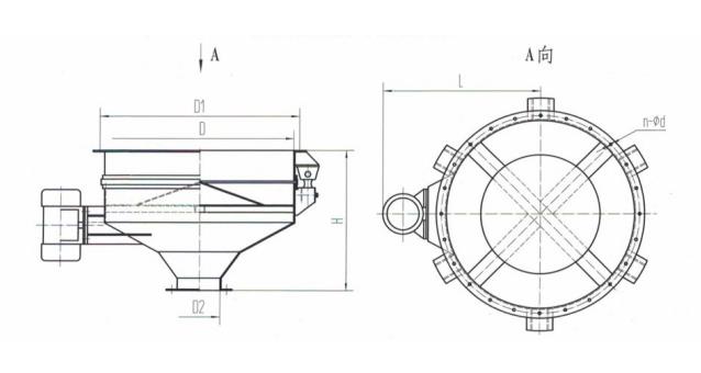 ZLD型振动给料斗外形简图 ZLD型振动给料斗外形简图-河南振江机械